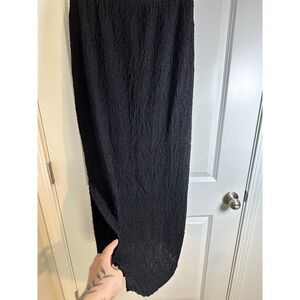 Front Street Black Textured Maxi Skirt XLg Vintage Y2K‎ Grunge Minimalist